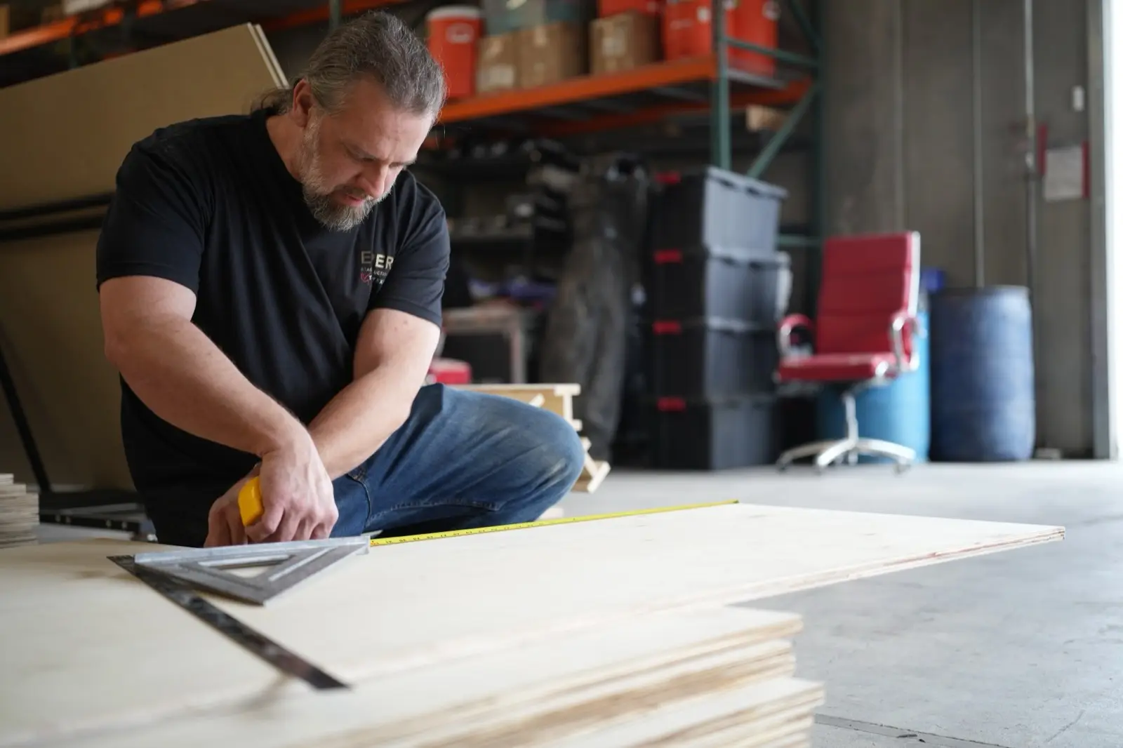 Measuring plywood sheets