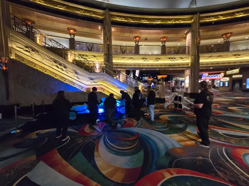 Casino stage setup