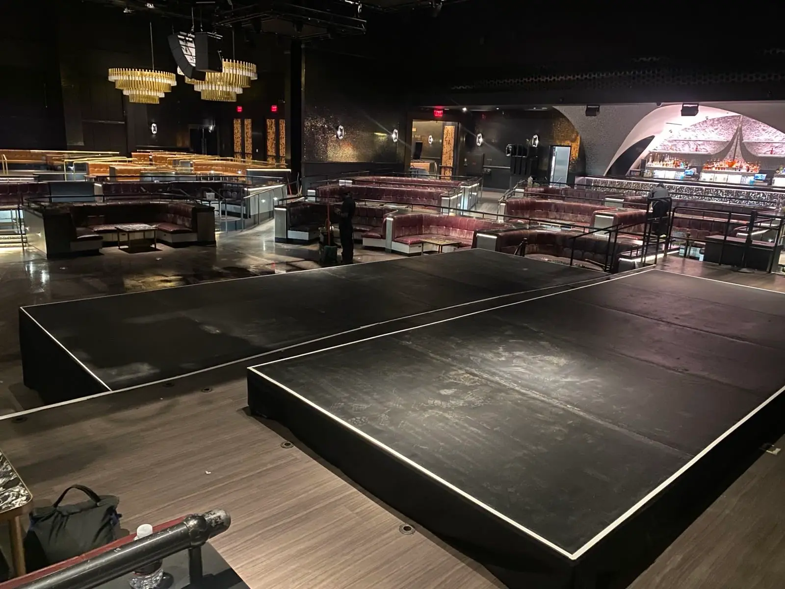 Finished stage installation in Las Vegas nightclub
